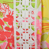 1970s Lilly Pulitzer Colorful Print Faux Wrap Mini Skirt