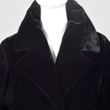 1970s Black Velvet Bolero with Rhinestone Buttons