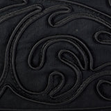1950s Black Silk Dress with Soutache Trim Waist