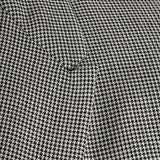 1960s Men's Mod Two Piece Suit in Black &  White Houndstooth with Red Lining