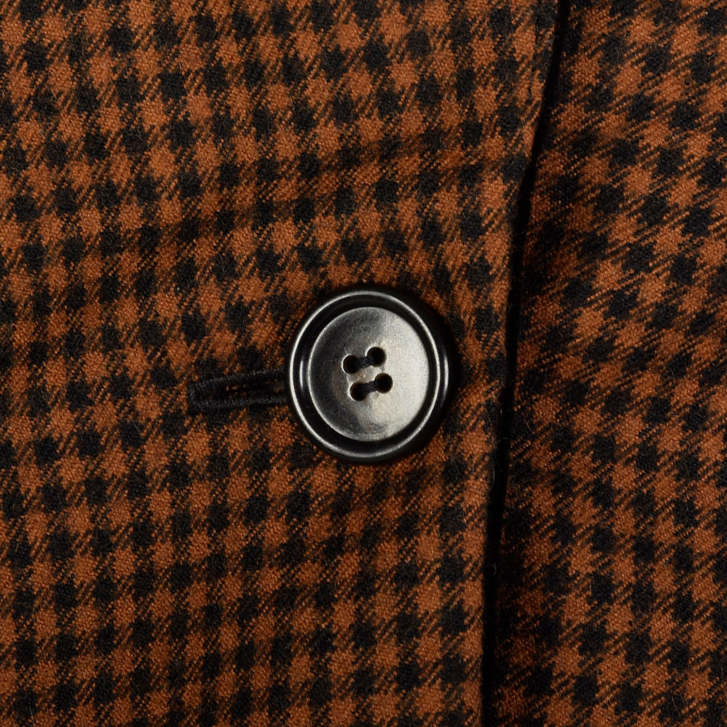 Small 1980s Oscar de la Renta Black and Brown Skirt Suit