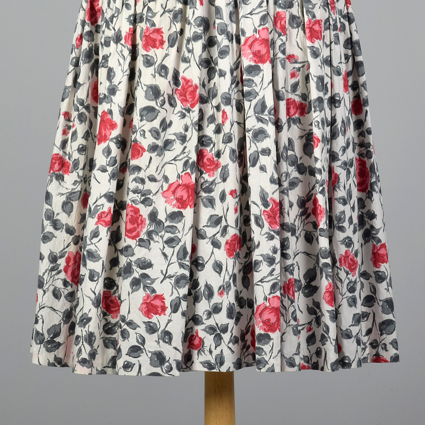 1950s Floral Print Dress with Drop Waist
