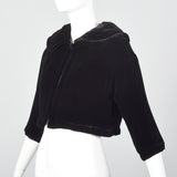 2000s Diane Von Furstenberg Black Velvet Shrug