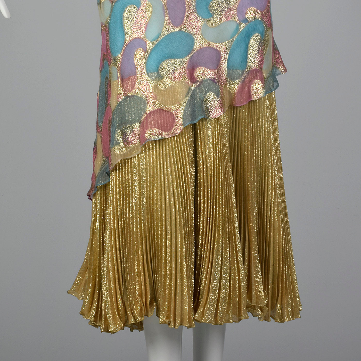 1980s Judy Hornby Couture Silk Evening Dress