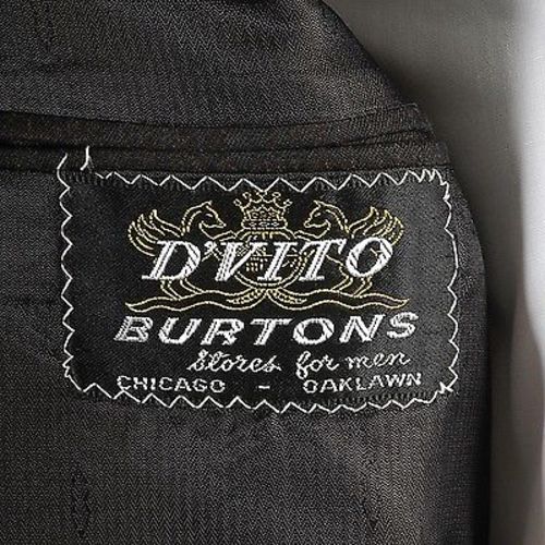 1960s Mens Black and Brown Stripe Sharkskin Suit