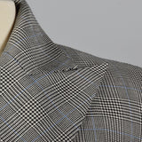 1990s Richard Tyler Black & White Plaid Skirt Suit