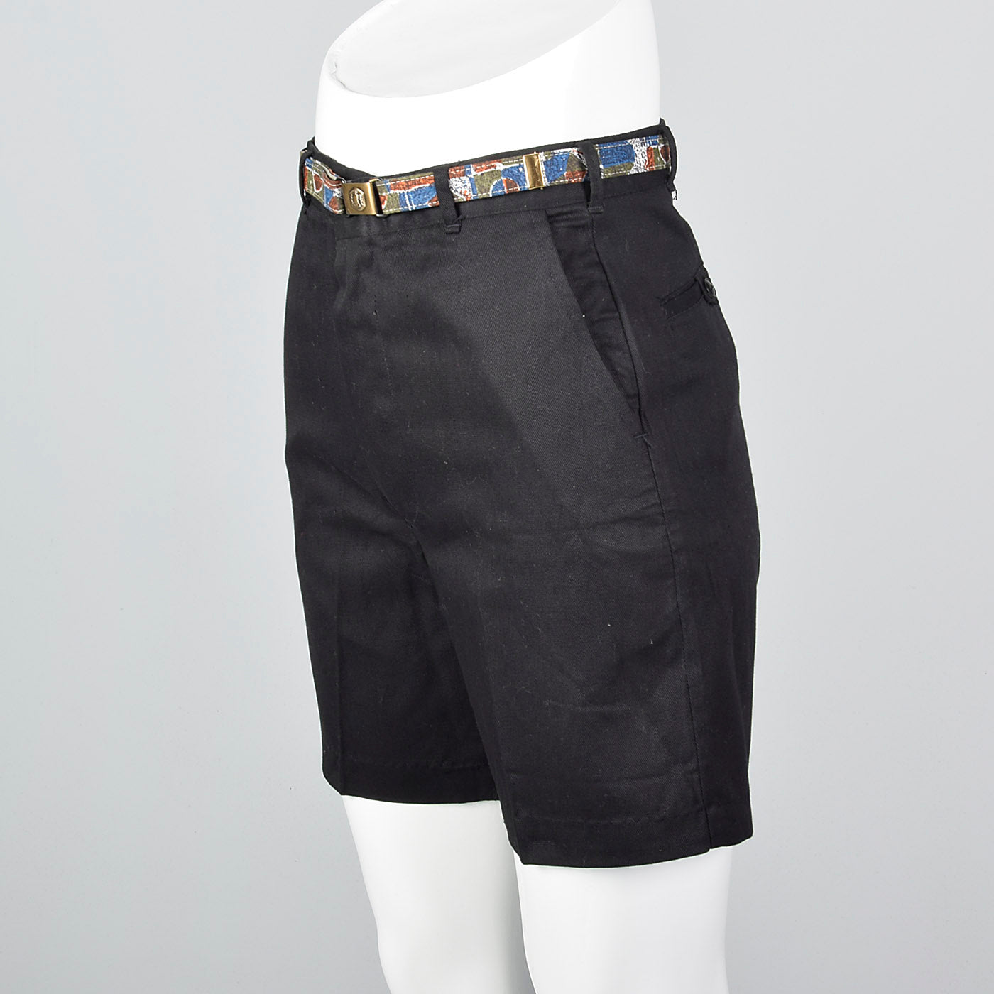 1950s Deadstock Black Bermuda Shorts