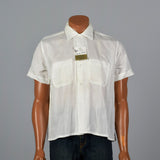 1950s Deadstock White Sanforized Cotton Shirt