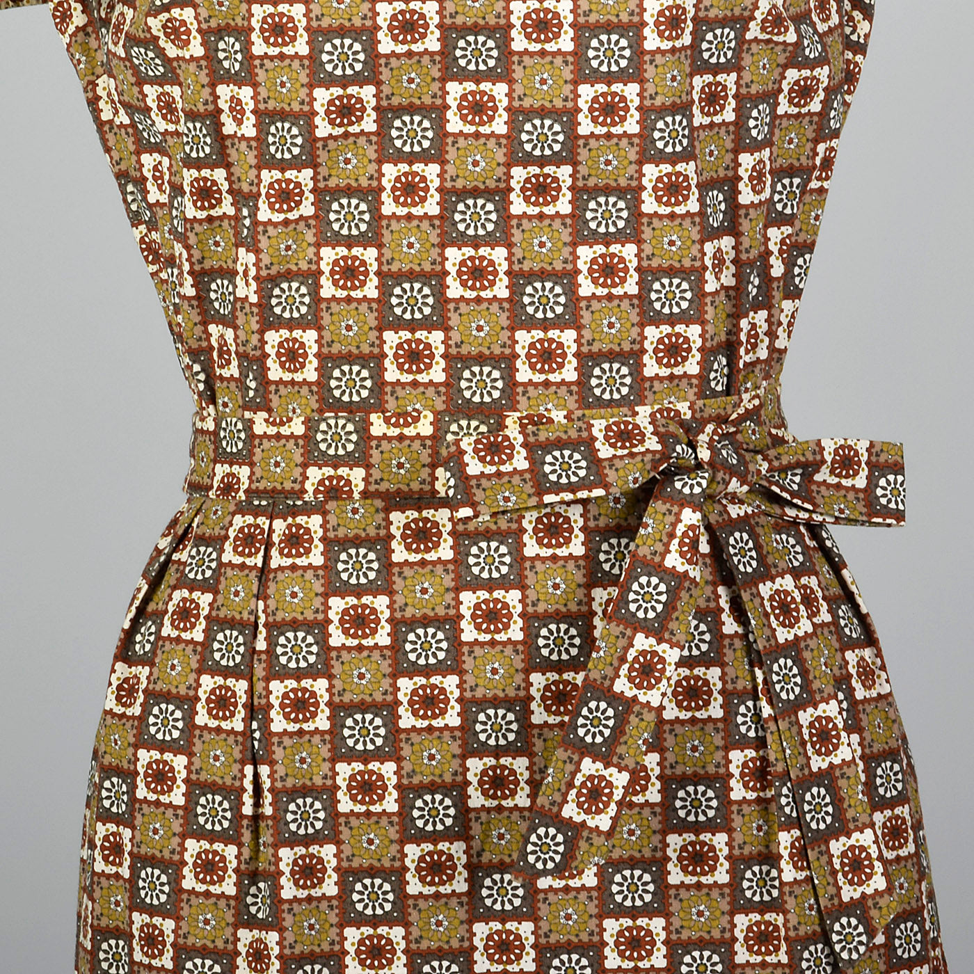 1960s Cotton Dress with Matching Collar