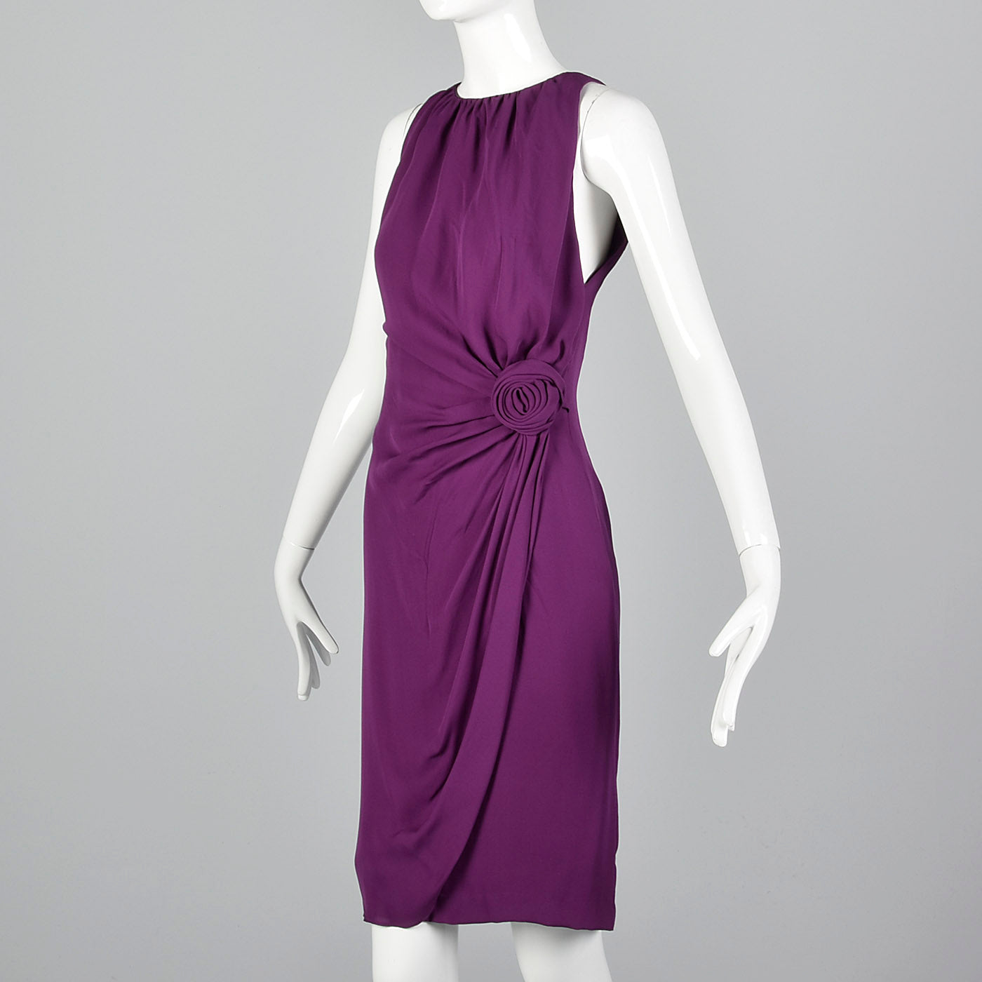 1990s Moschino Purple Silk Dress