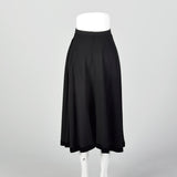 Small 1950s Black Textured Stripe Skirt