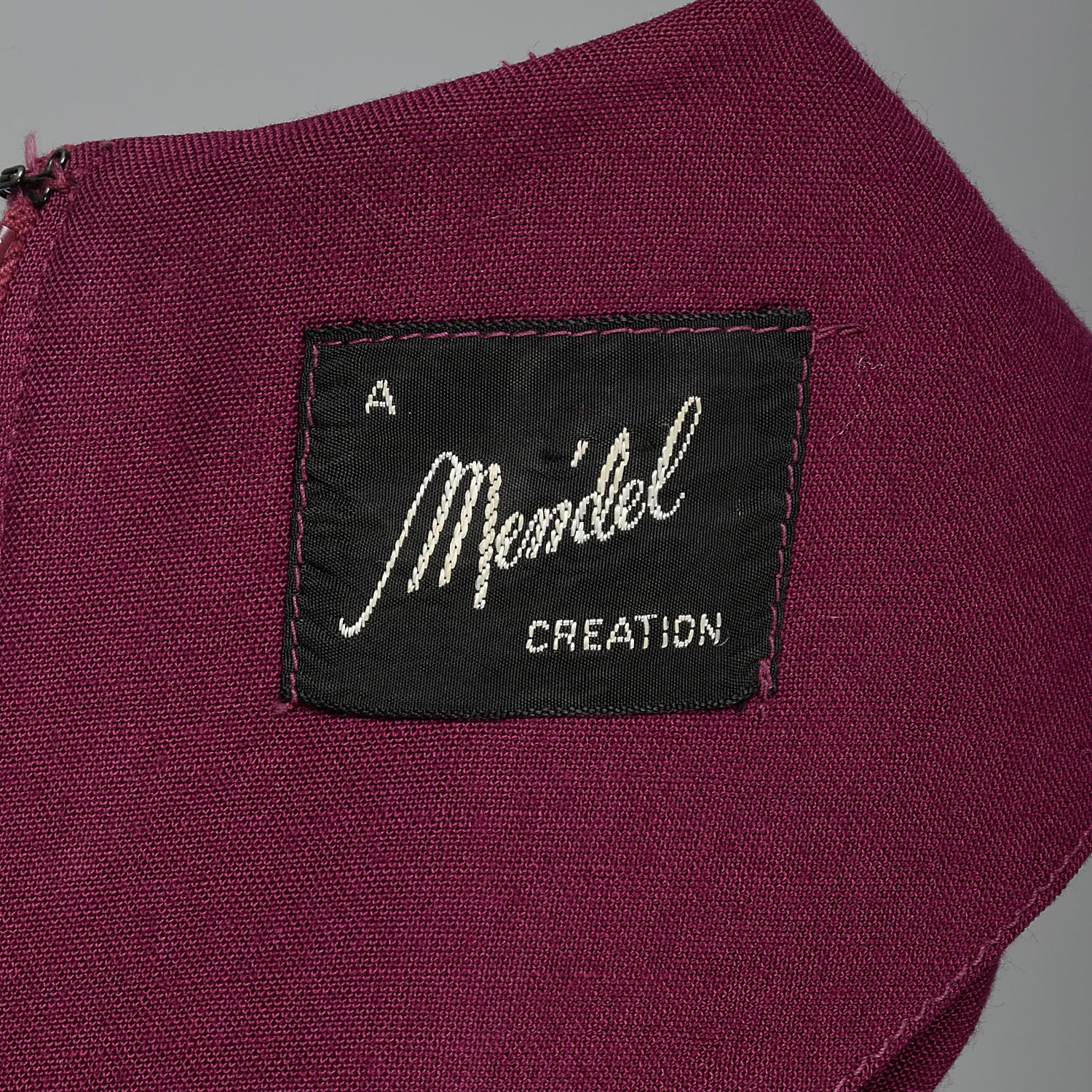 Large 1960s Fuchsia Embroidered Dress