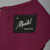 Large 1960s Fuchsia Embroidered Dress