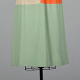 1950s Day Dress with Color Block Waist