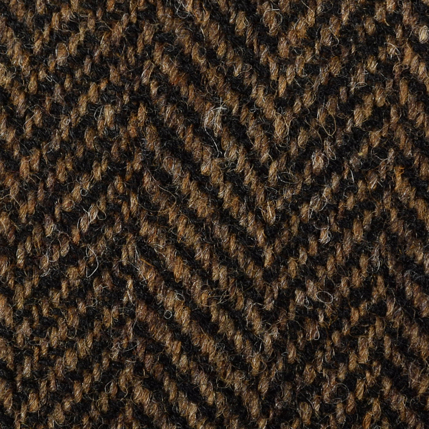 1970s Mens Deadstock Wool Pants in Brown and Black Herringbone