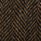1970s Mens Deadstock Wool Pants in Brown and Black Herringbone
