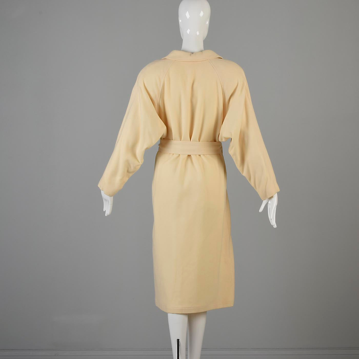 1980s Avant Garde Coat in Cream Wool