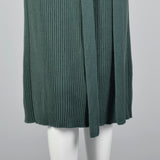 1980s Sage Green Cashmere Dress