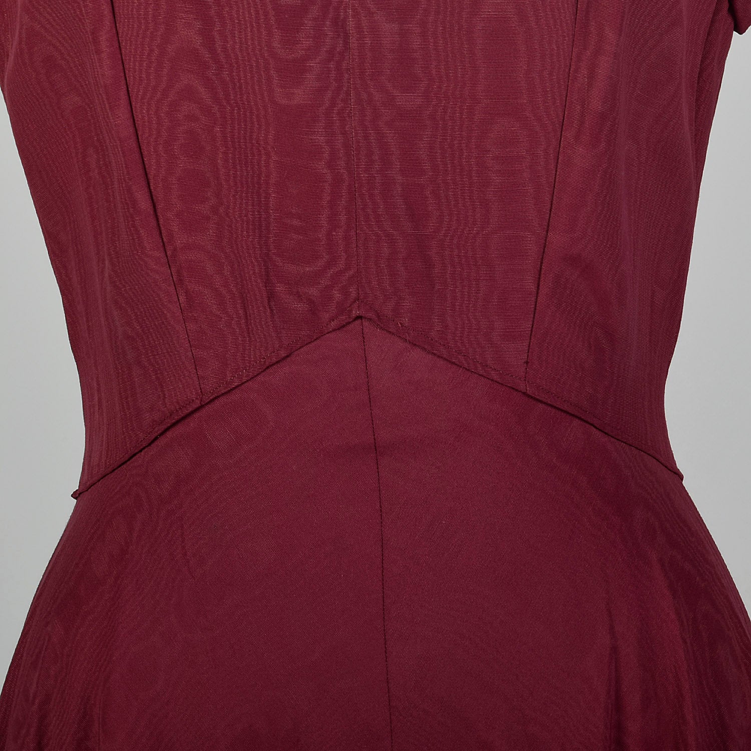 XS 1940s Burgundy Red Dress