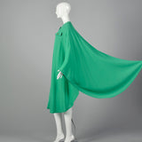 1980s Louis Feraud Green Cape