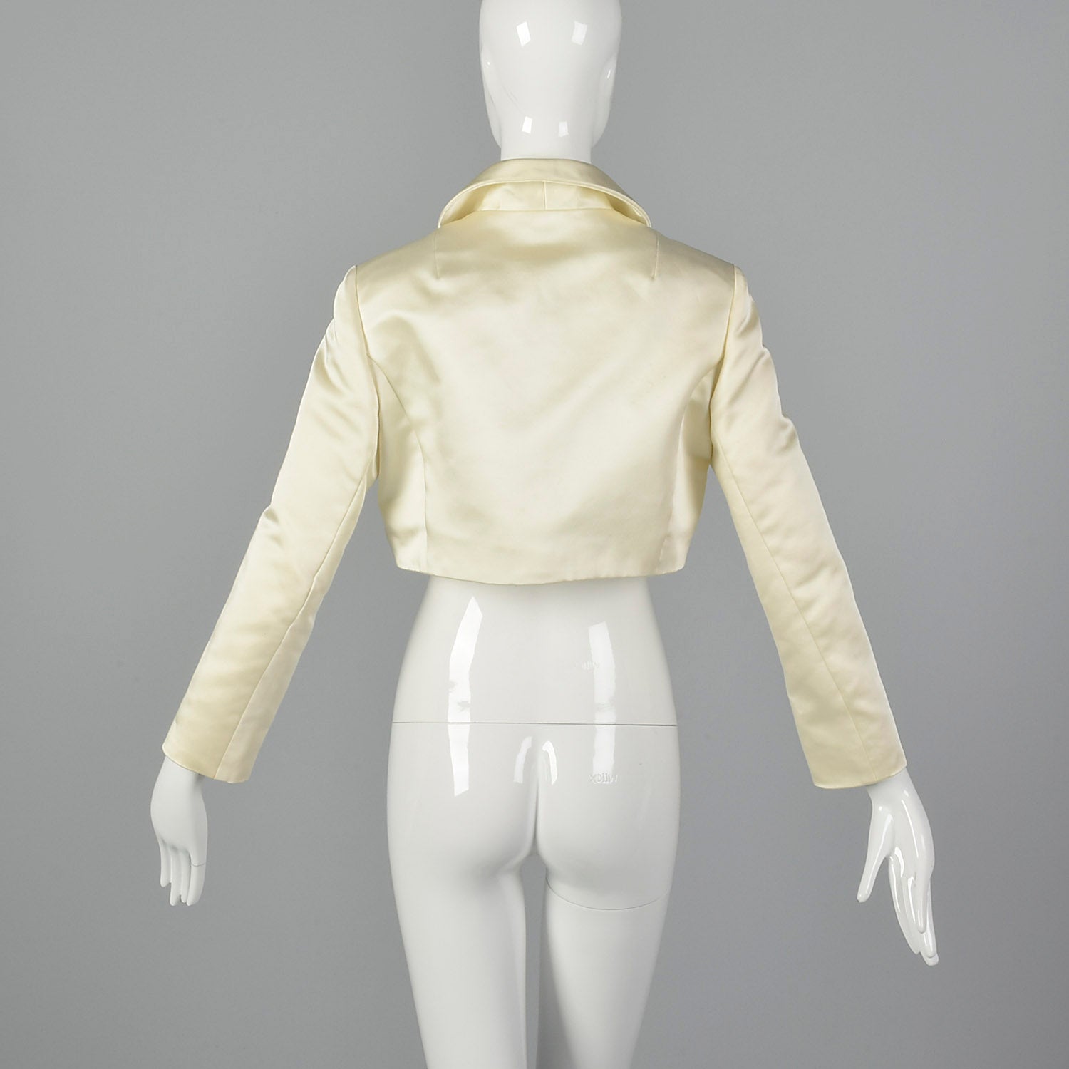 Small Ivory 1970s Cropped Jacket