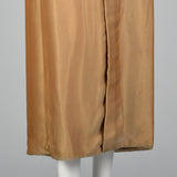 1970s Gold Maxi Dress with Bishop Sleeves