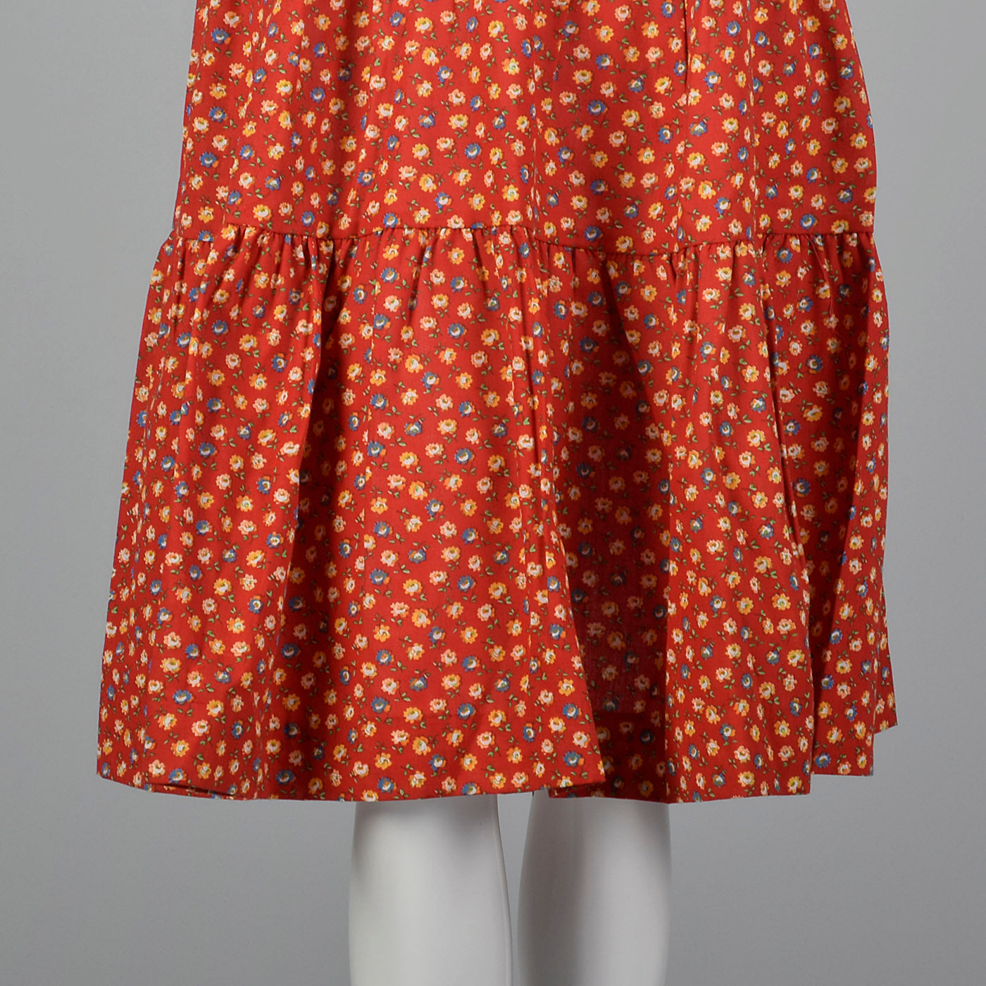 1960s Red Calico Sundress