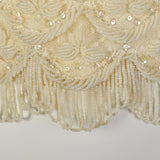 XXS 1960s Ivory Beaded Blouse