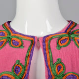 1970s Christian Dior Pink Kaftan Dress with Keyhole Bust