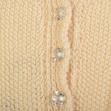 Large 1990s Creamy Wool Tunic Sweater Marion Foale Creamy Beige Knit Tunic Ice Skater Mini Dress