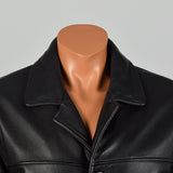 Large Guess Black Leather Jacket