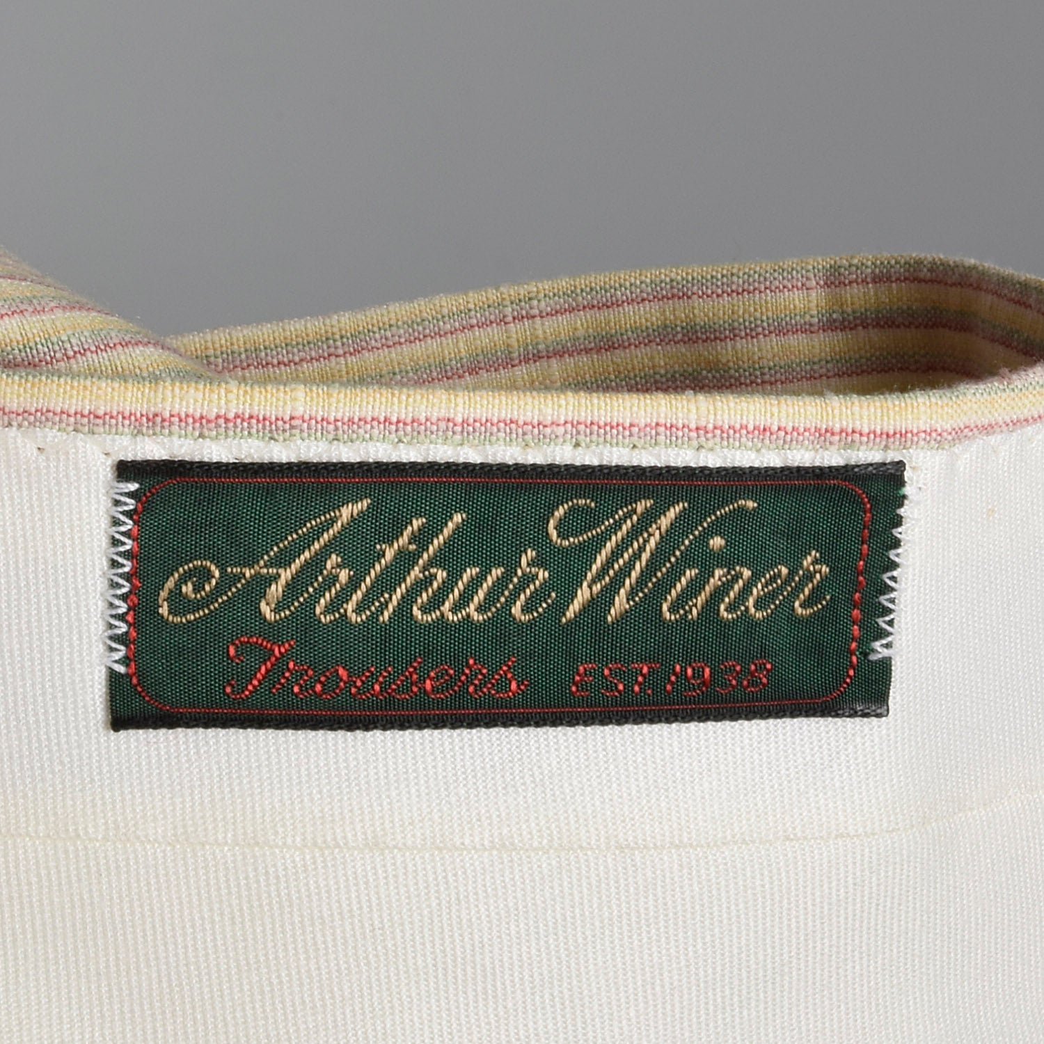 1970s Deadstock Striped Silk Blend Pleat Front Pants