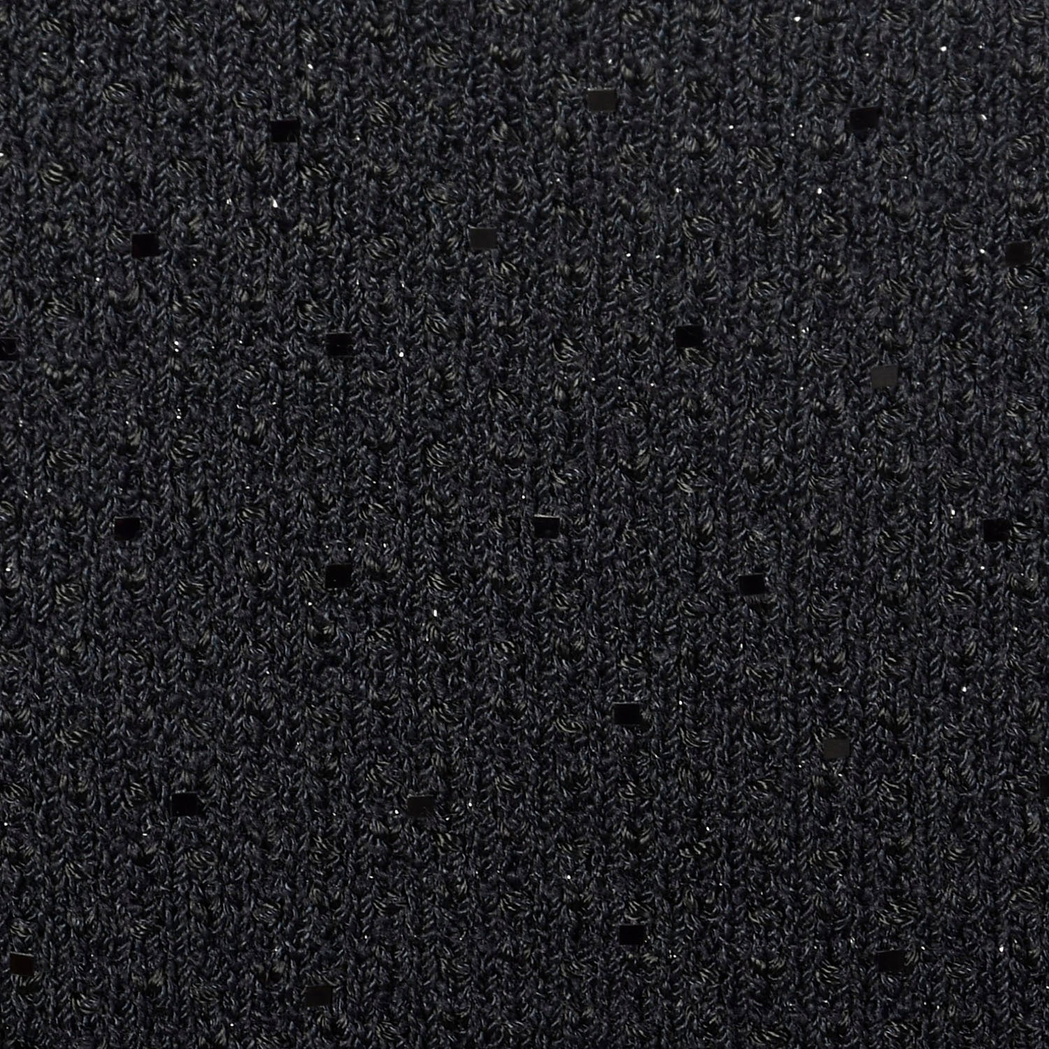Large St John Evening Black Knit Skirt Sparkle Paillettes