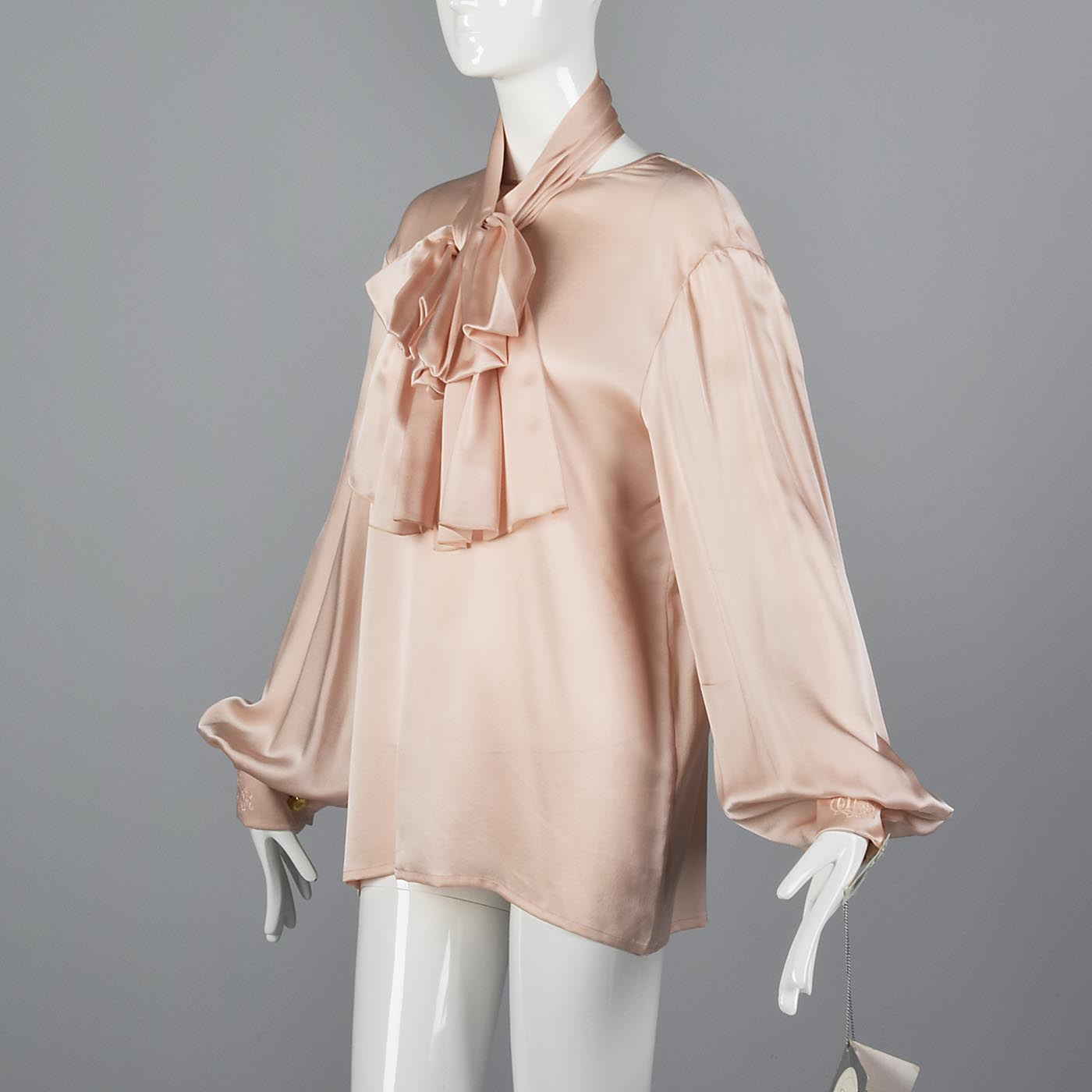 Christian Dior Boutique Numbered Pink Silk Blouse