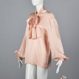 Christian Dior Boutique Numbered Pink Silk Blouse
