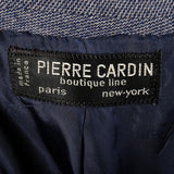 1970s Men's Pierre Cardin Black Label Blue & White Wool Tweed Suit