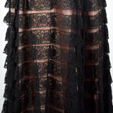 1940s Black Lace Mermaid Dress