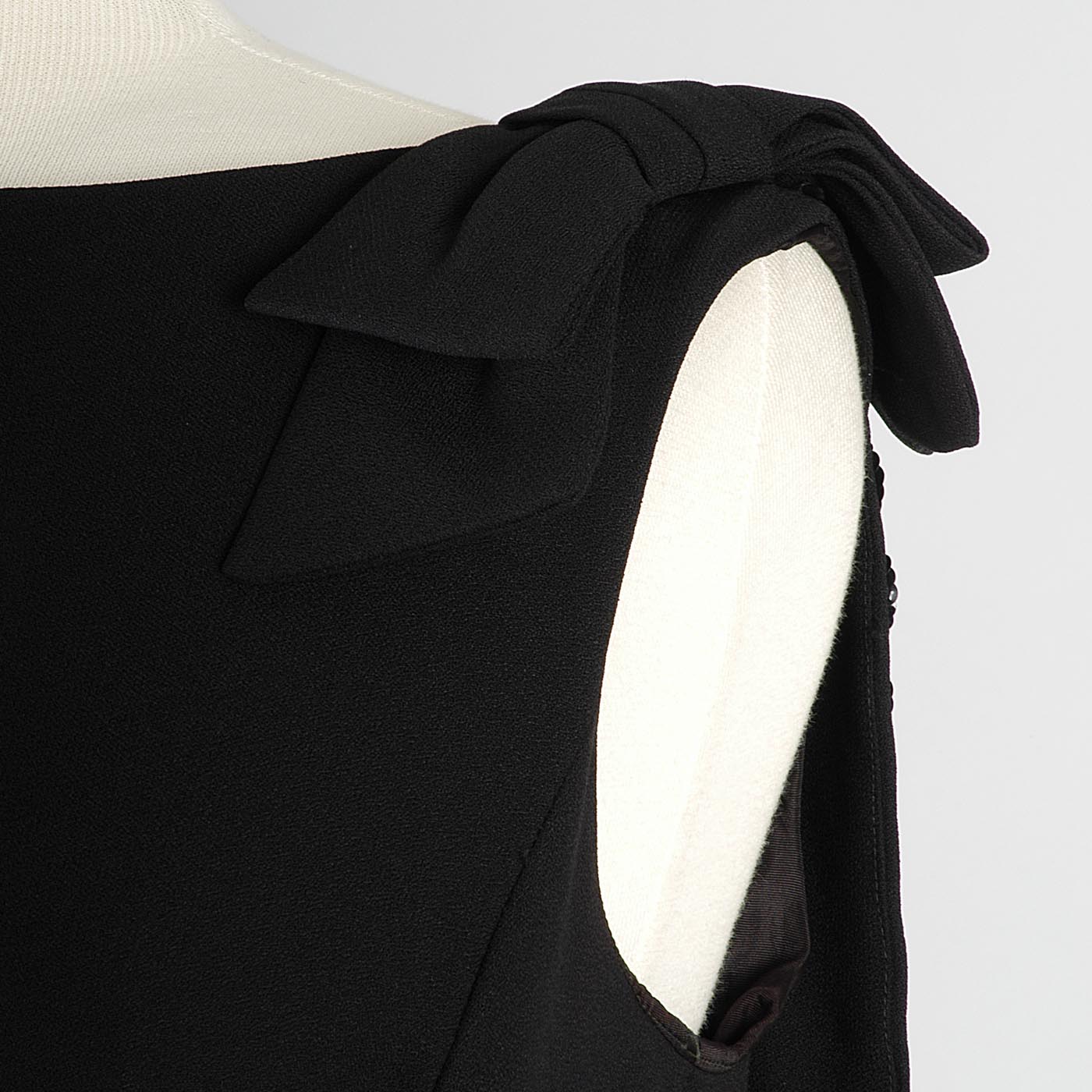 1960s Little Black Dress with Asymmetric Train