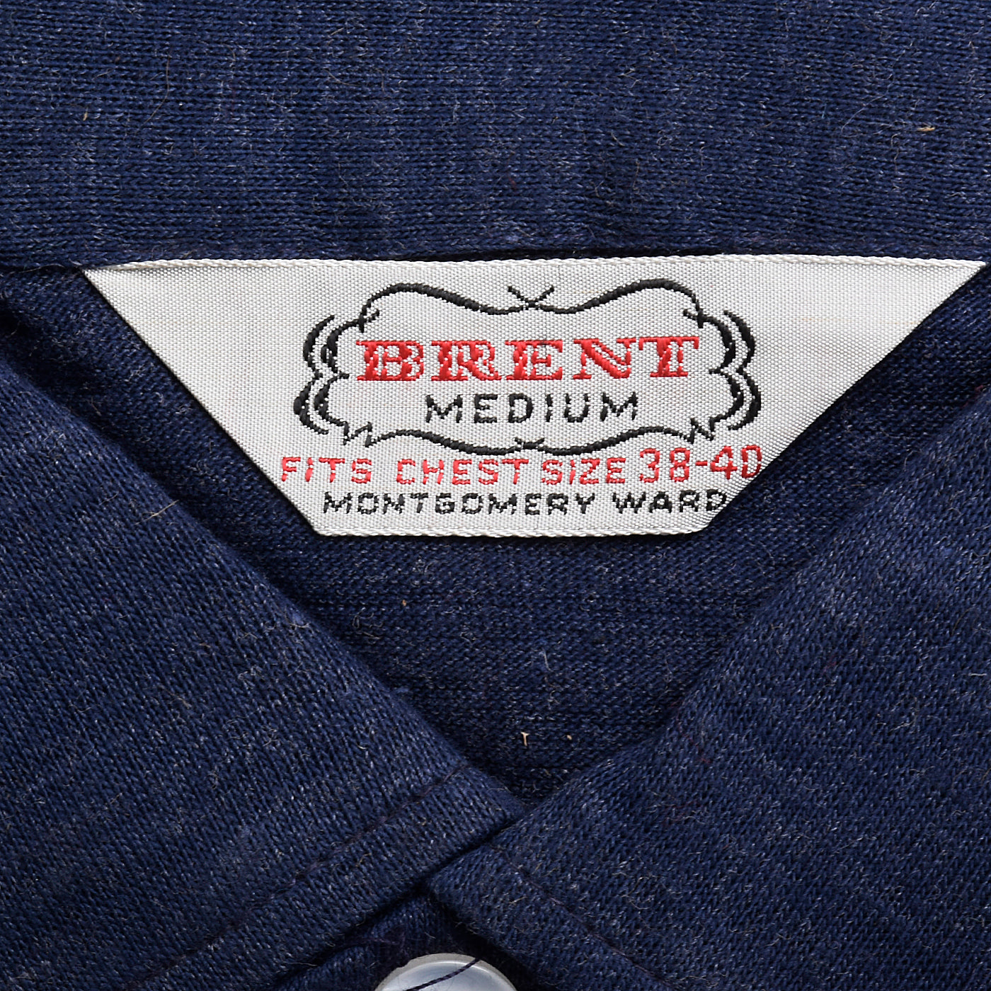 1950s Mens Deadstock Blue Knit Shirt