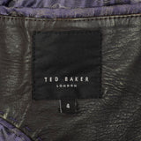 Small-Medium Ted Baker Cafe Racer Black Leather Jacket