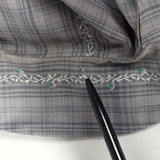 XXL 1950s Gray Plaid Cotton Day Dress Short Sleeve Summer Casual Volup