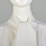 Medium 1970s Dress Jacket Ensemble Pussy Bow Red Black Ivory Knit Set