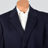 1950s Mens Wool and Cashmere Blend Navy Coat