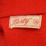 1940s Red Mexican Tourist Jacket with Appliques