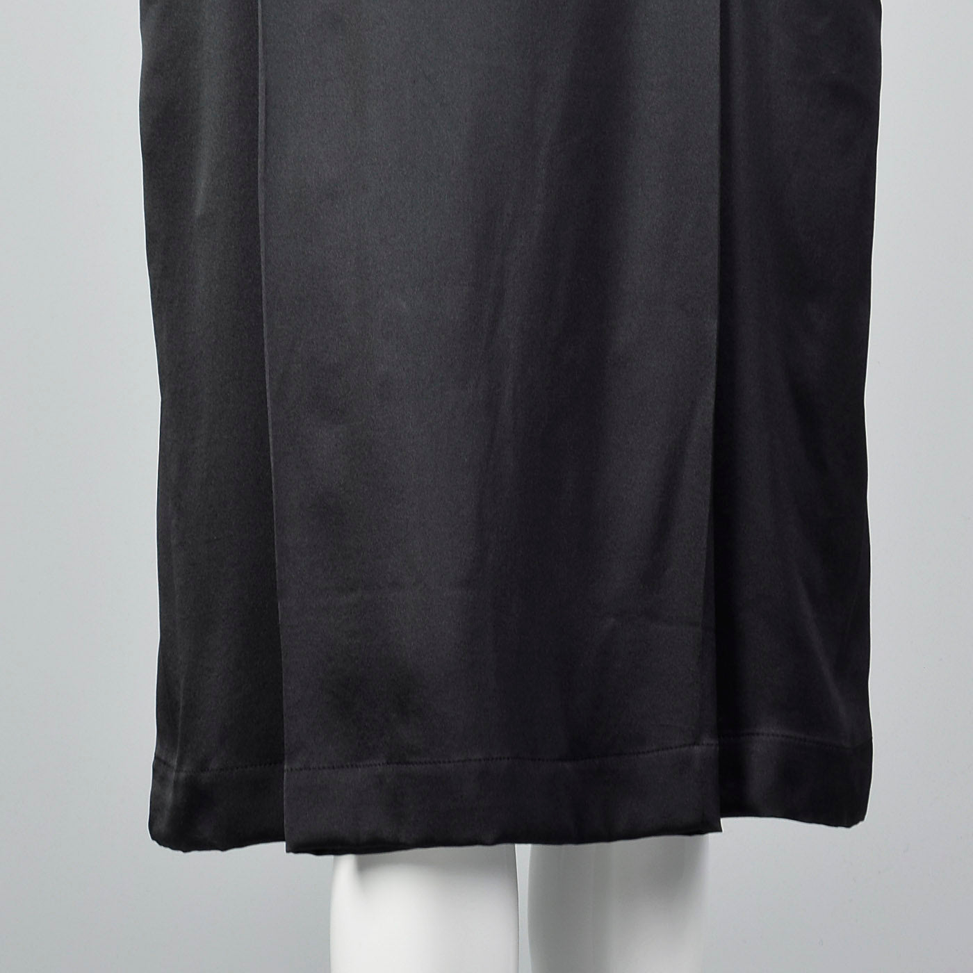 1980s Black Silk Wrap Dress