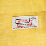 1960s Mens Yellow Semi Sheer Short Sleeve Shirt