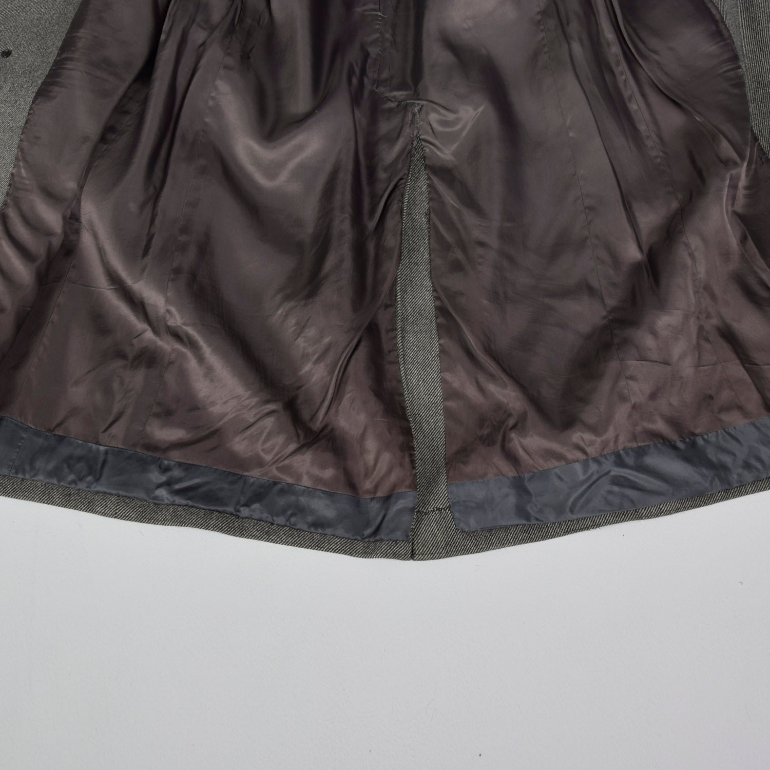 1960s Burberrys Gray Wool Overcoat