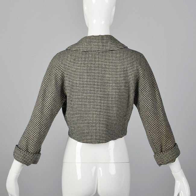 1960s Cropped Houndstooth Jacket