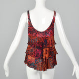 2000s Diane Von Furstenberg Abstract Swing Top
