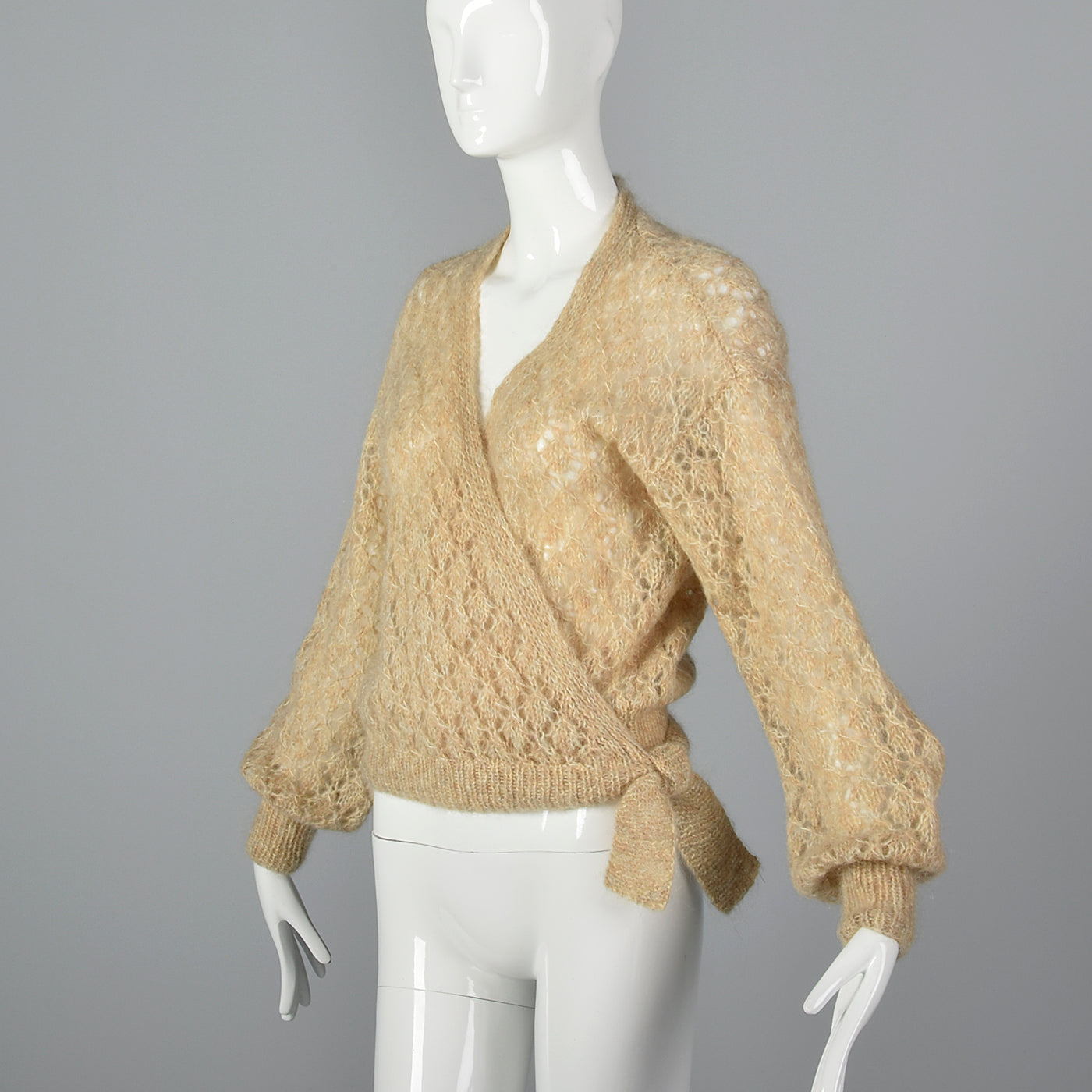 1970s Sheer Mohair Wrap Sweater